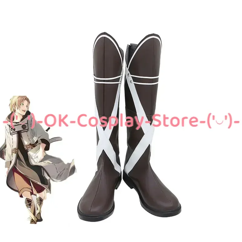 Rudeus Cosplay Shoes PU Leather Shoes Halloween Carnival Boots Cosplay Props Custom Made