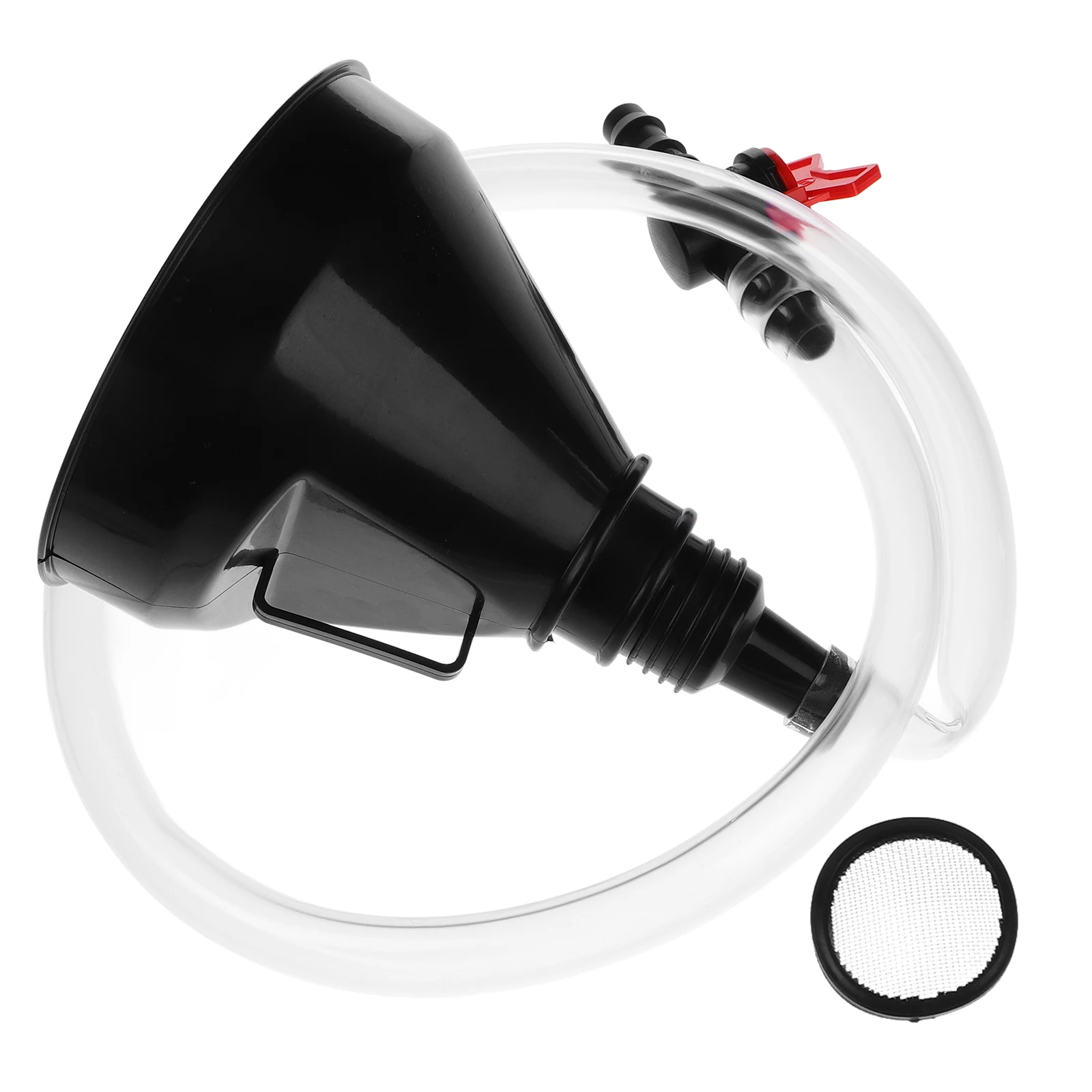 

Extended Catheter Funnel Hose Black Plastic Flexible Fuel Transfer Spout with Valve for Car Motorcycle Oil Gas Refueling