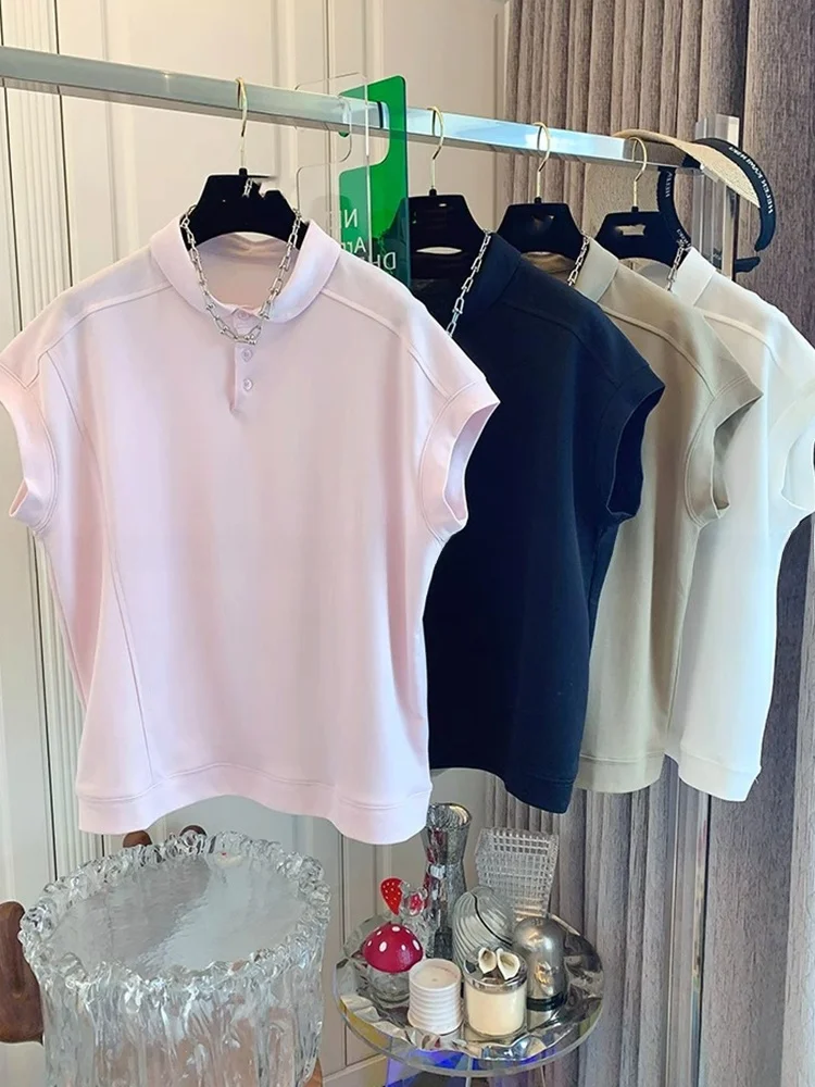 

Elegant Pure Color Neck Short Sleeve Women's T-shirt Casual Commute Style Summer New Arrival Comfortable Breathable