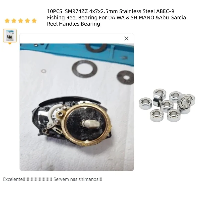 2 Stück Edelstahllager ABEC-9 Angelrollenlager SMR74ZZ SMR85 S623 SMR105 SMR117 SMR128 SMR137 SMR148 S684 S687 S693ZZ – Detail 16