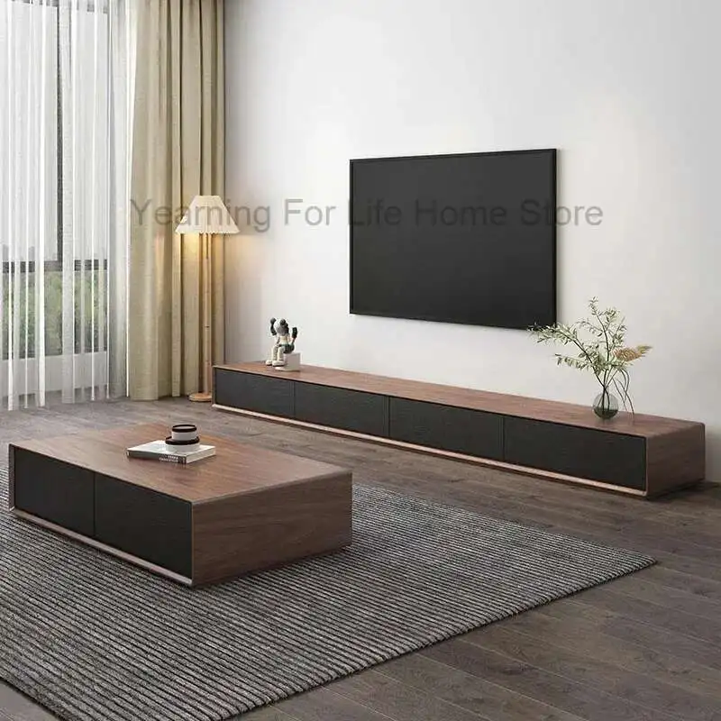 

European Sectional TV Cabinet Coffee Table Craft Pedestal Mounts Stands Tv Canbinet Wood Japanese Meuble Tele Trendy Furniture