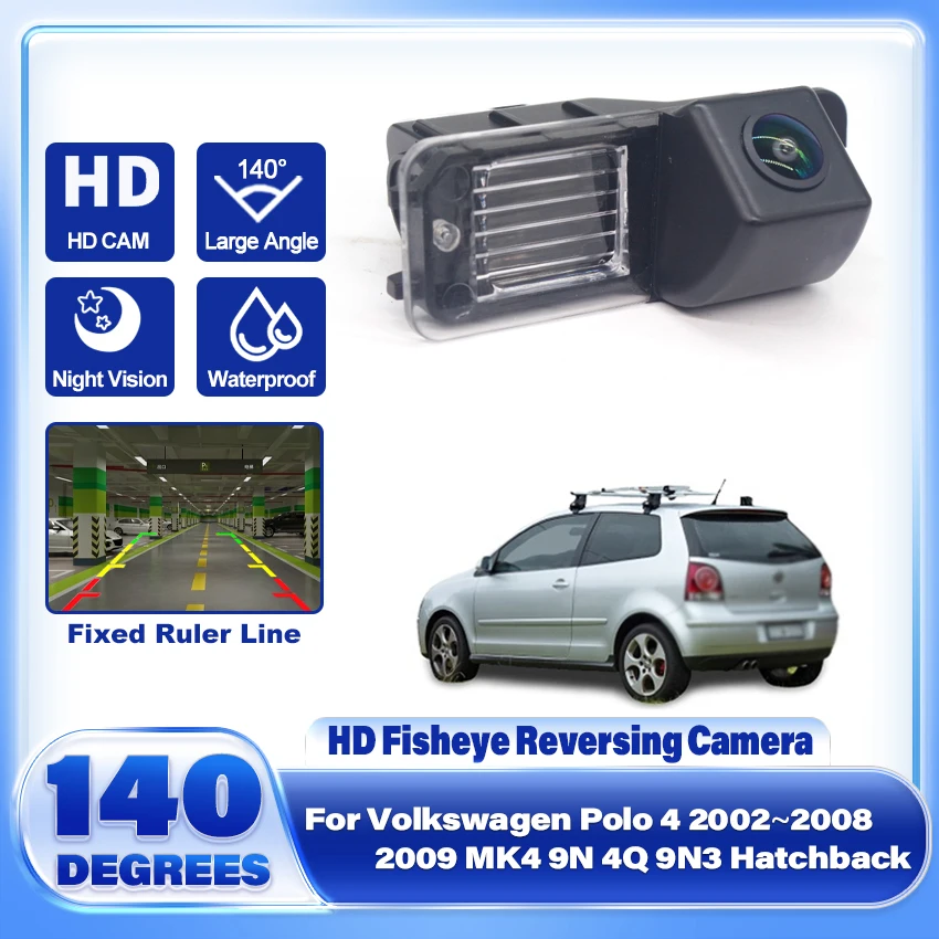 Backup Rear View Camera For Volkswagen For VW Polo 4 2002~2009 MK4 9N 4Q 9N3 Hatchback license plate Camera parking Camera