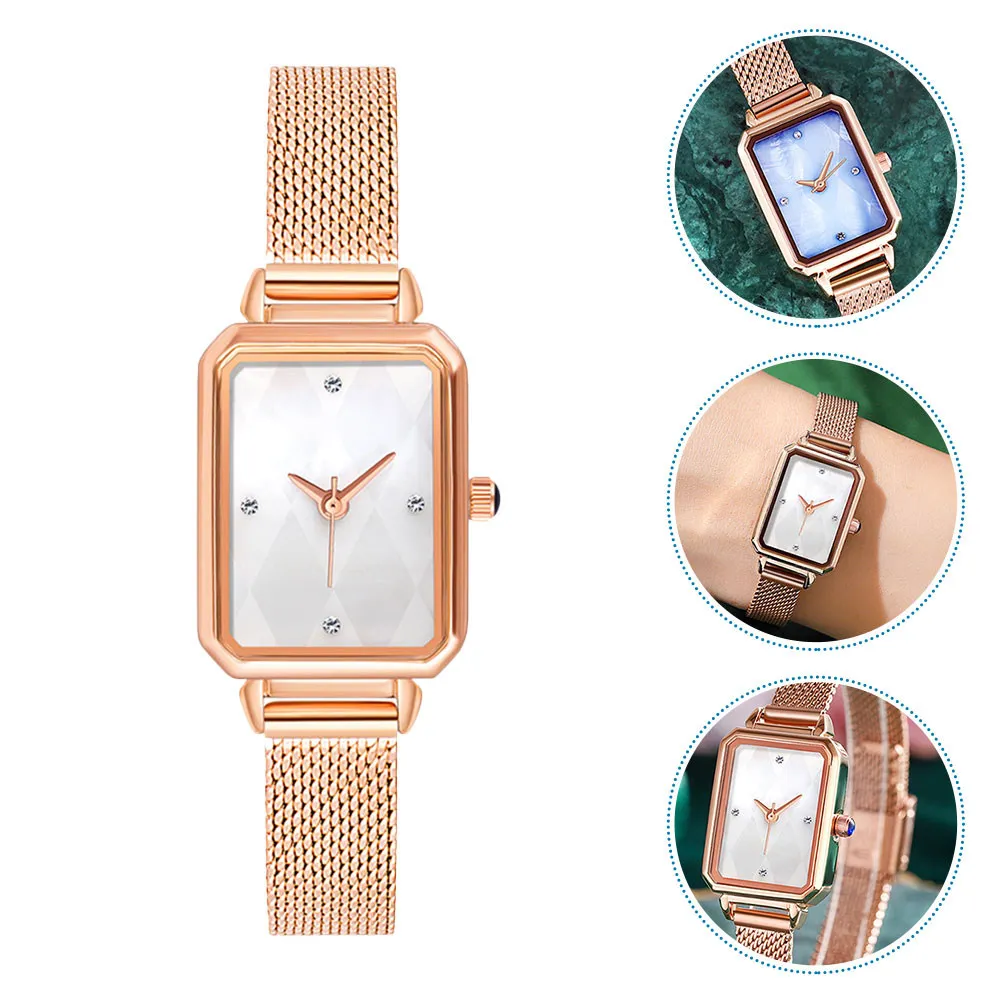 1 reloj de pulsera delicado para mujer, movimiento de cuarzo, correa cómoda para usar todo el día, gimnasio, compras, viajes