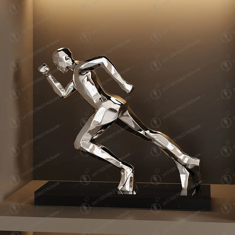 

Light Luxury High-end TV Cabinet Character Sculpture Resin Decoration Living Room Entrance Office Electroplating Art Decoration