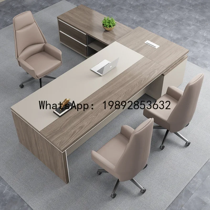 T20- office desk executive desk office furniture president manager office  and chair set single large desk
