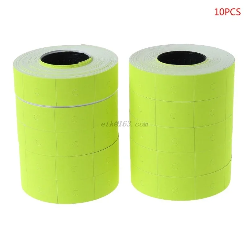 10 Rolls 5000 Pieces Double Row Colorful Price Label Paper Tag Mark Sticker For MX-6600 Labeller