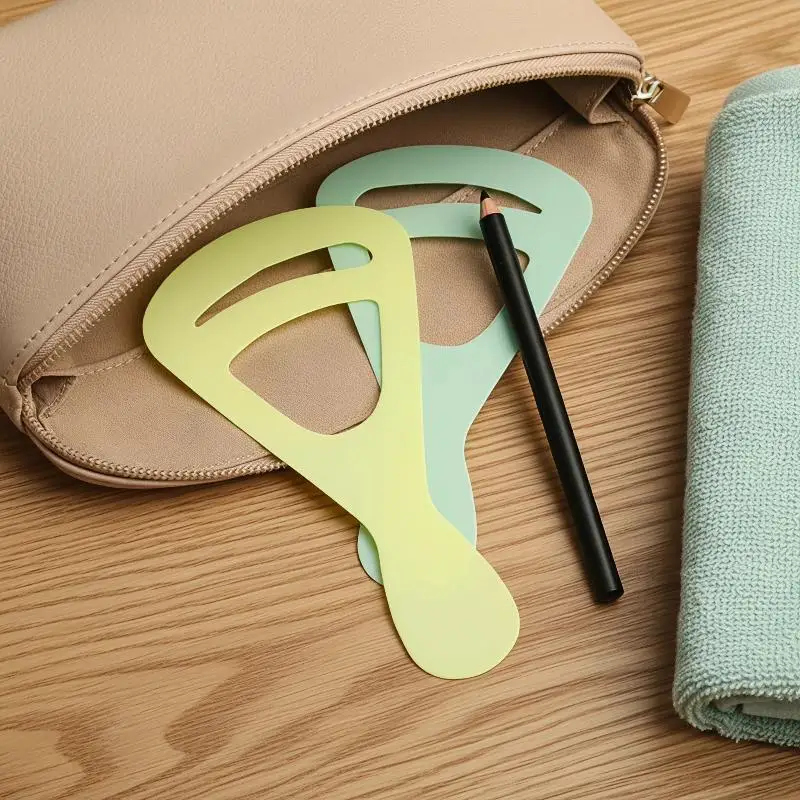 Portable Eyebrow Drawing Assistant 2/6/10Pcs Natural Arc Shaping Cards Reusable Stencil for Travel Makeup