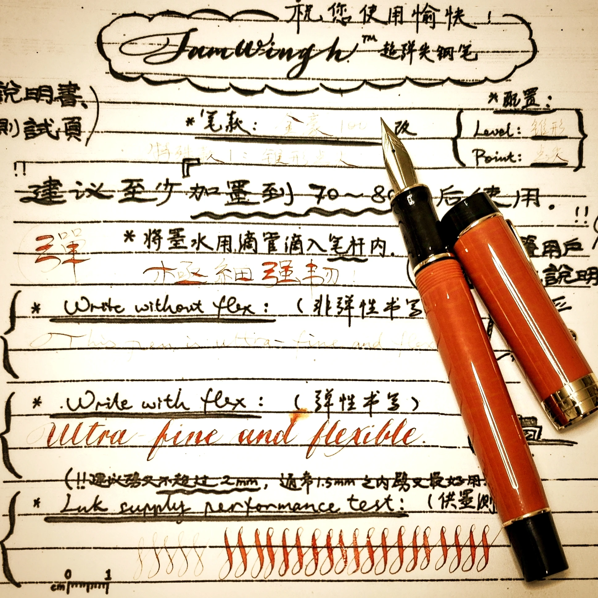 

Classic Century 100 Special Gothic C Flex Flexible Fountain Pen Soft Elastic Round Nib Art Modification Smooth Writing Pen