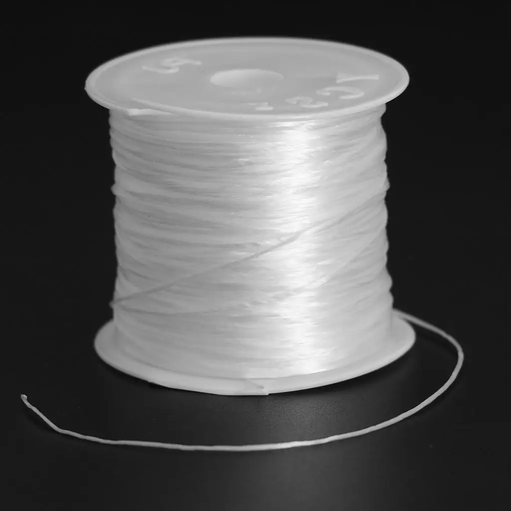 Stretch Cord Thread Elastic Jewelry Making Supplies TPE Rope Bracelet String Roll for Crafts Beading and Necklace Lacing