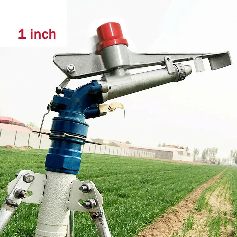 1 Inch Impact Sprinkler 360 ° Adjustable Irrigation Spray Zinc Alloy Tool Agriculture， Lawns， Irrigation， And Green Belts