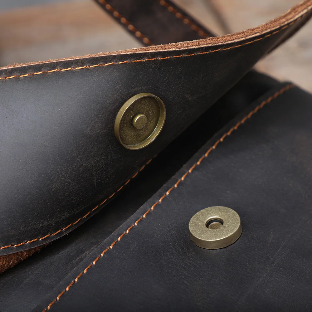 S.WORKER Vintage-Umhängetasche aus Vollnarbenleder für Herren | Umhängetasche aus Used-Leder – Detail 13