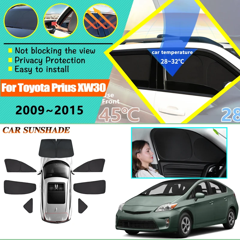 

Автомобильные солнцезащитные козырьки со стальным ободом, подходят для Toyota Prius XW30 2009 2010 2011 2012 2013 ~ 2015, солнцезащитный козырек с защитой от УФ-лучей, аксессуары для солнцезащитного козырька