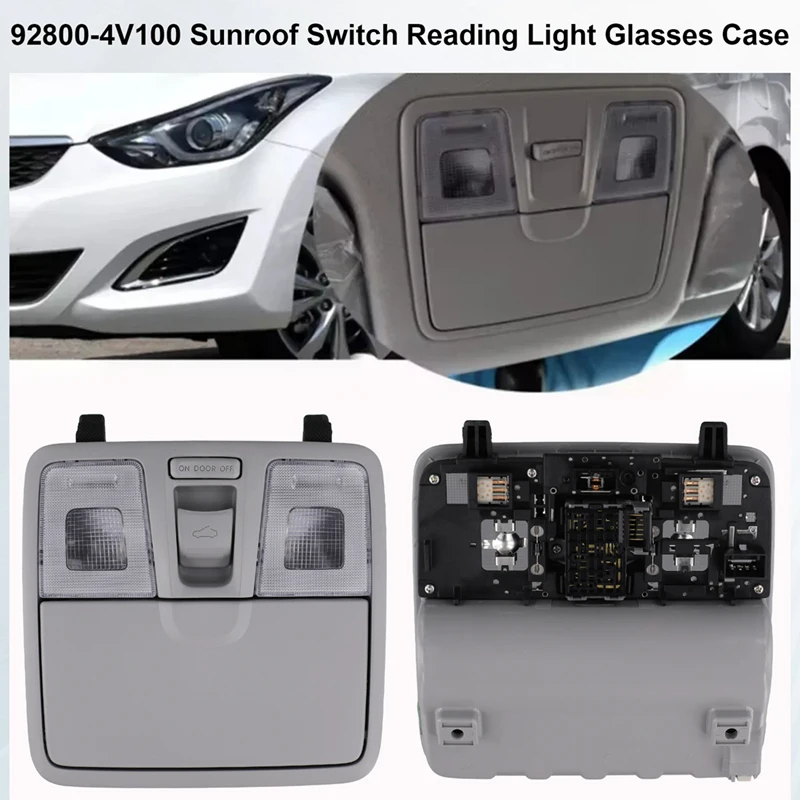 92800-4V100 Front Map Lamp Reading Light With Glass Box MD Sunroof Switch Reading Light Glasses Case For Hyundai Elantra