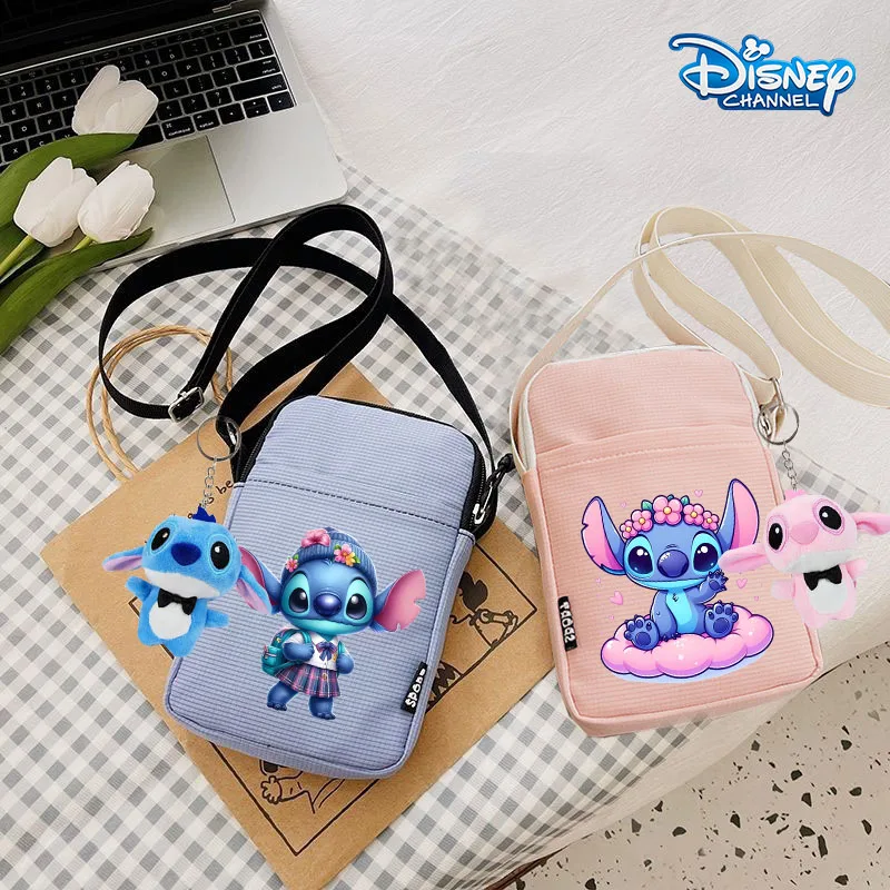 

Stitch Kawaii Shoulder Bags Disney Anime Figures Printed Crossbody Bag Fashion Large Capacity Phone Case Daily Versatile Handbag