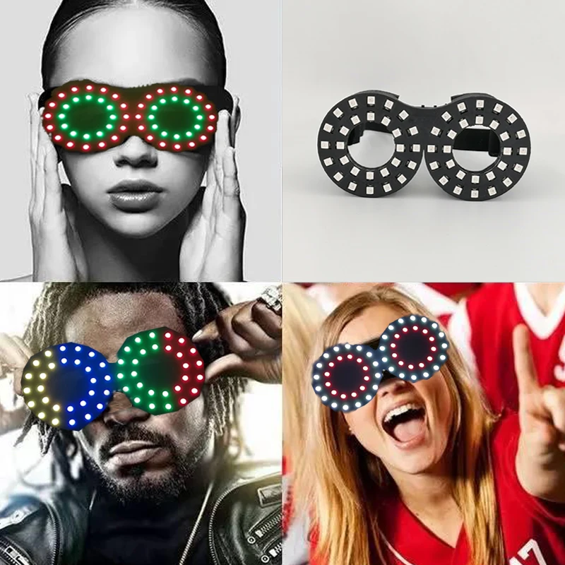 

Glowing Novelty Eyewear props Minions Cosplay Luminous Supplies Neon Fluorescent Night Show Performance Light up Glasses