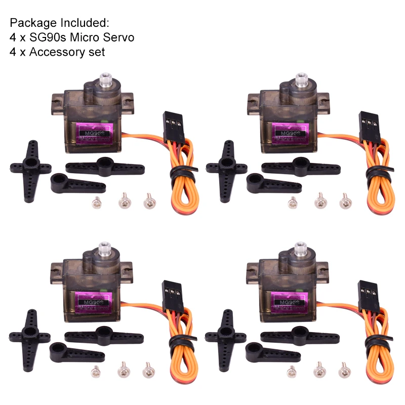 MG90S Servo 1/4/10 Stuks Metal Gear Digitale 9g Servo Voor RC Helikopter Vliegtuig Boot Auto RC robot