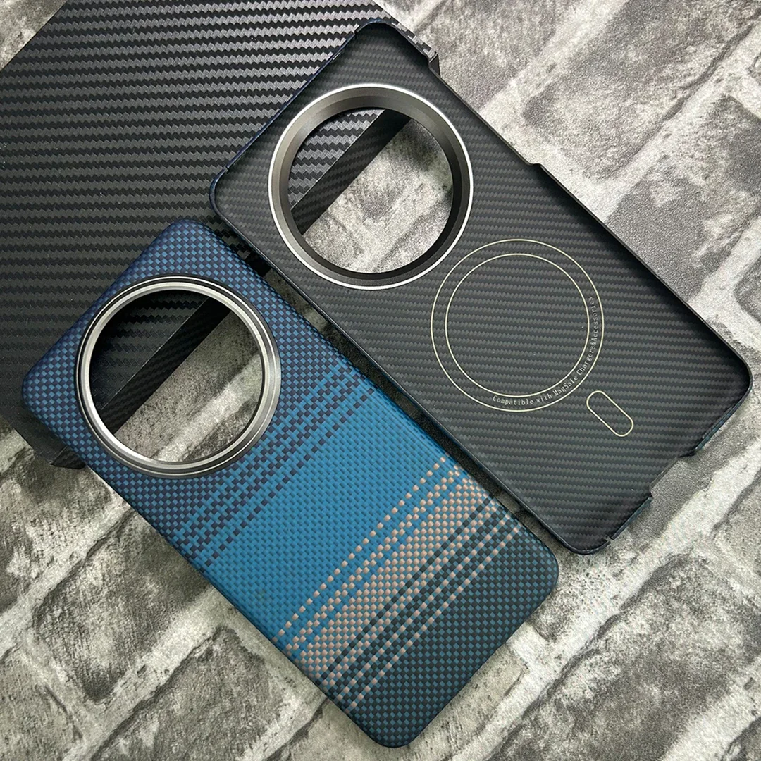 

Magnetic Aramid Carbon Fiber Phone Case Cover On For Magsafe VIVO X200 Pro Mini 5G Global VIVOX200 X 200 X200Pro ProMini 256/512