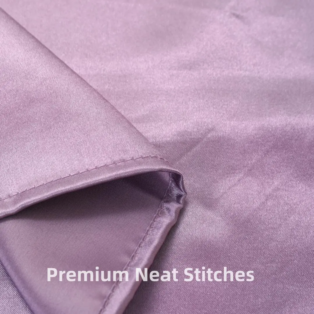 Light Purple Satin Pillowcases (2/4Pcs):Bedding Accessories for Bedrooms, Fits Soft & Tranquil Home Decor and Cozy-style Users. view 5