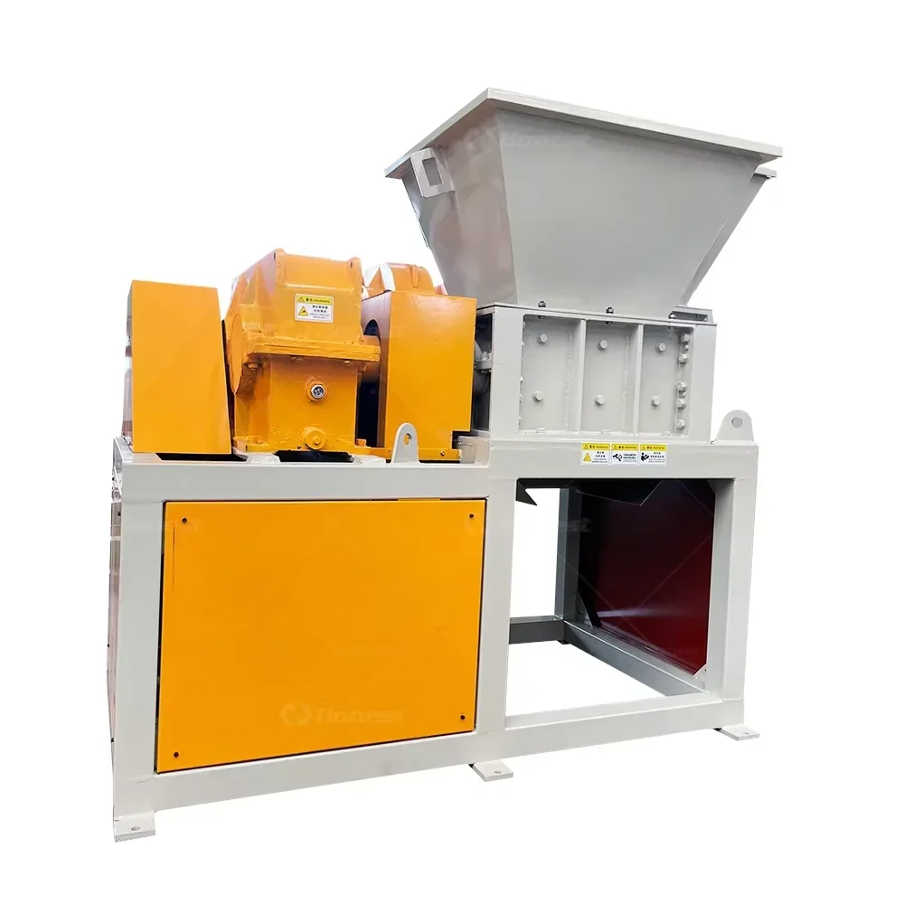 Plastic Recycling Mini Double Shaft Garbage Scrap Crusher Shredder Machine Small Metal Plastic Shredder 300 Model