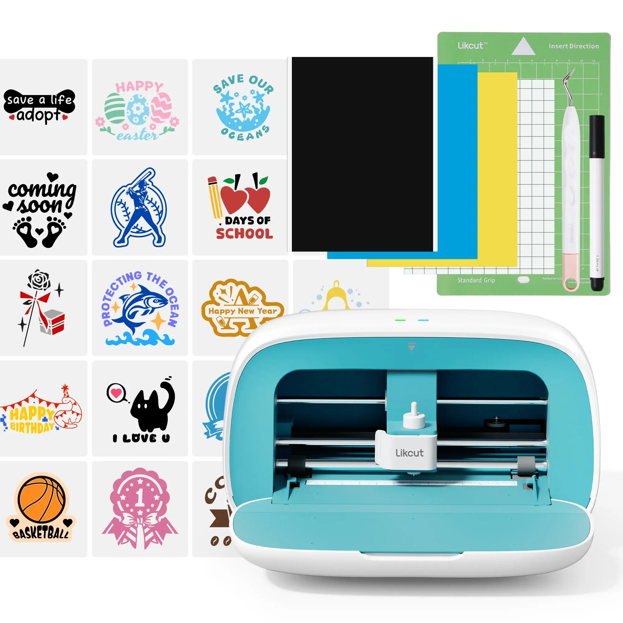 Pink Smart DIY Vinyl Cutter Plotter for Stickers Labels Card Making Scrapbooking