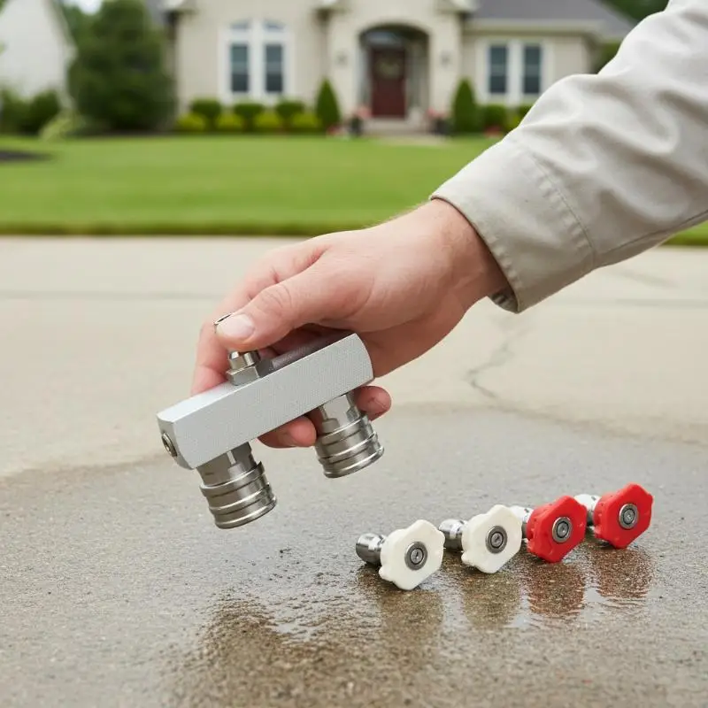 2-in-1 Adjustable Pressure Washer Nozzle Tips