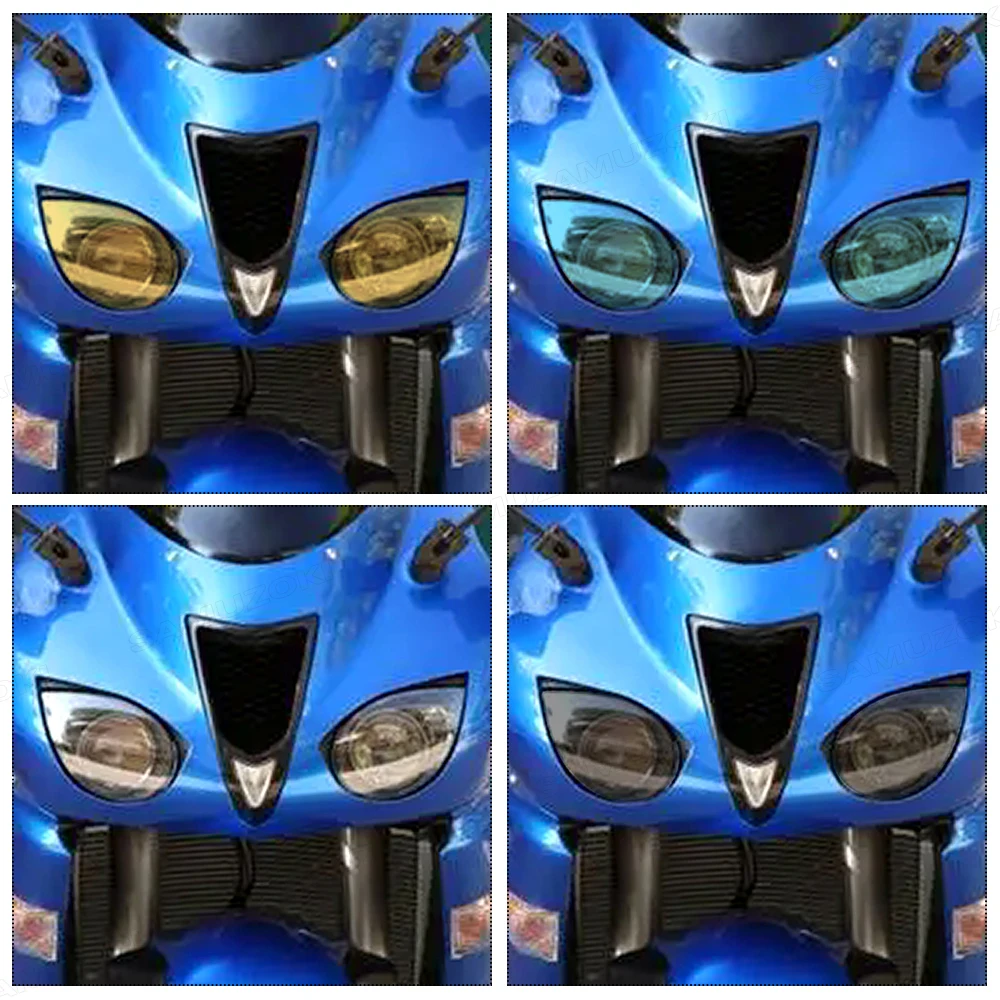 Motorcycle Headlight Protection Film Anti-Scratch Clear Smoked Yellow Blue Stickers Fit for Kawasaki Ninja ZX-6R ZX6R 2007 2008