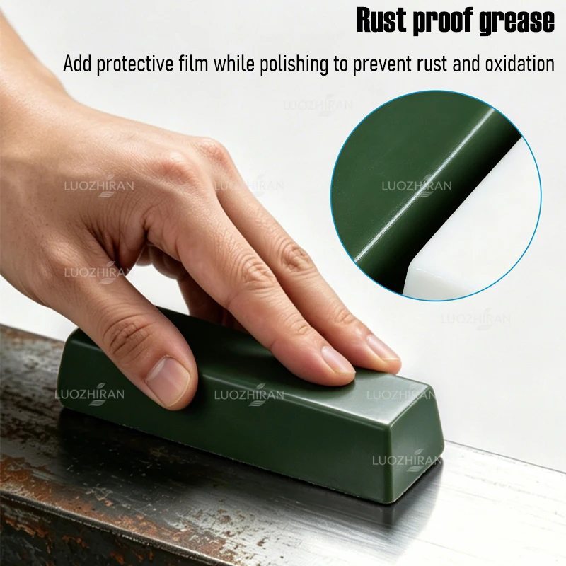 Metal Mirror Polishing Wax Buffing Compound Bar for Stainless Steel Iron Copper Aluminum Silver Jewelry Hardware Scratch Removal