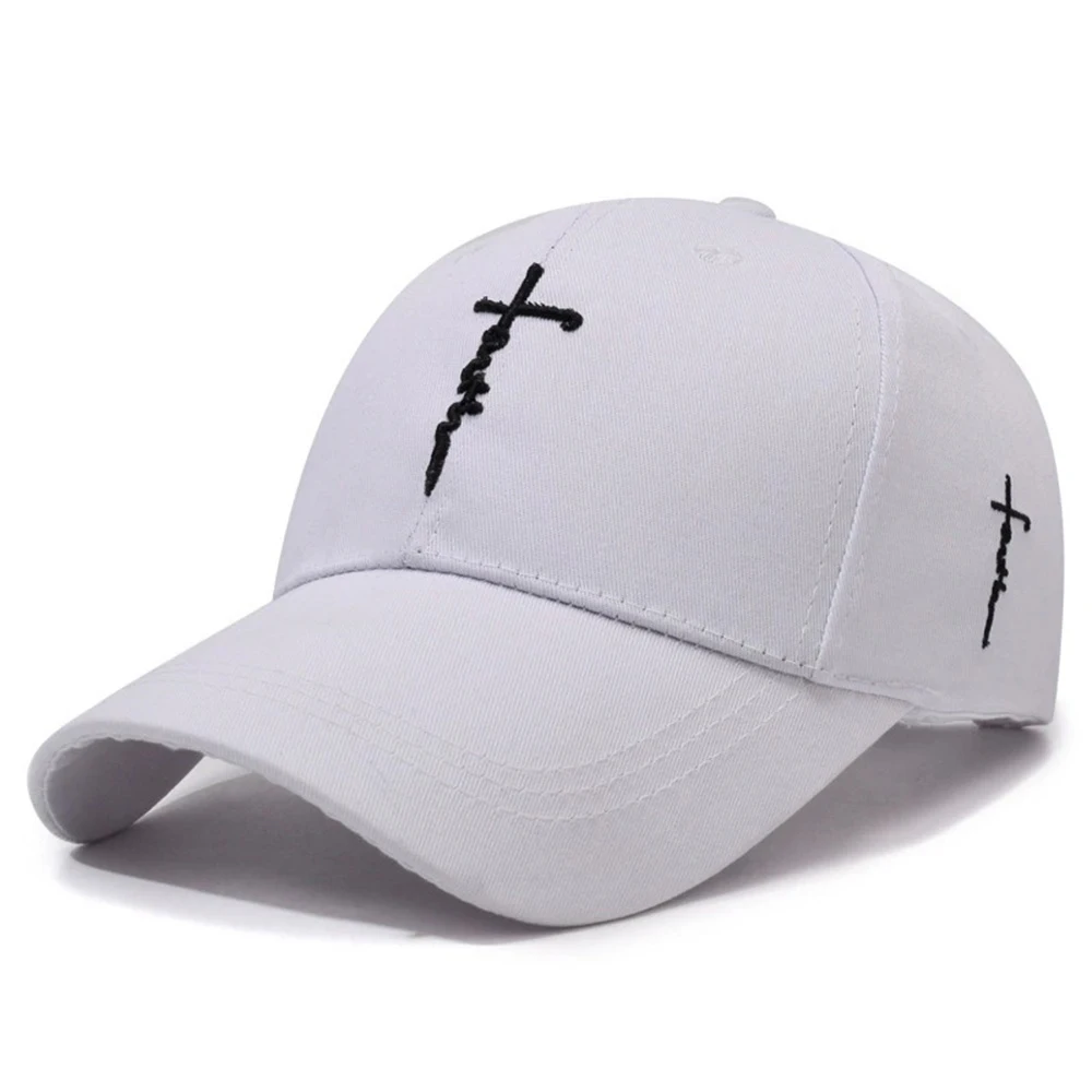 Englische Baseballkappe mit Kreuzstickerei, verstellbare Unisex-Mütze für Männer, Frauen und Jugendliche – Detail 4