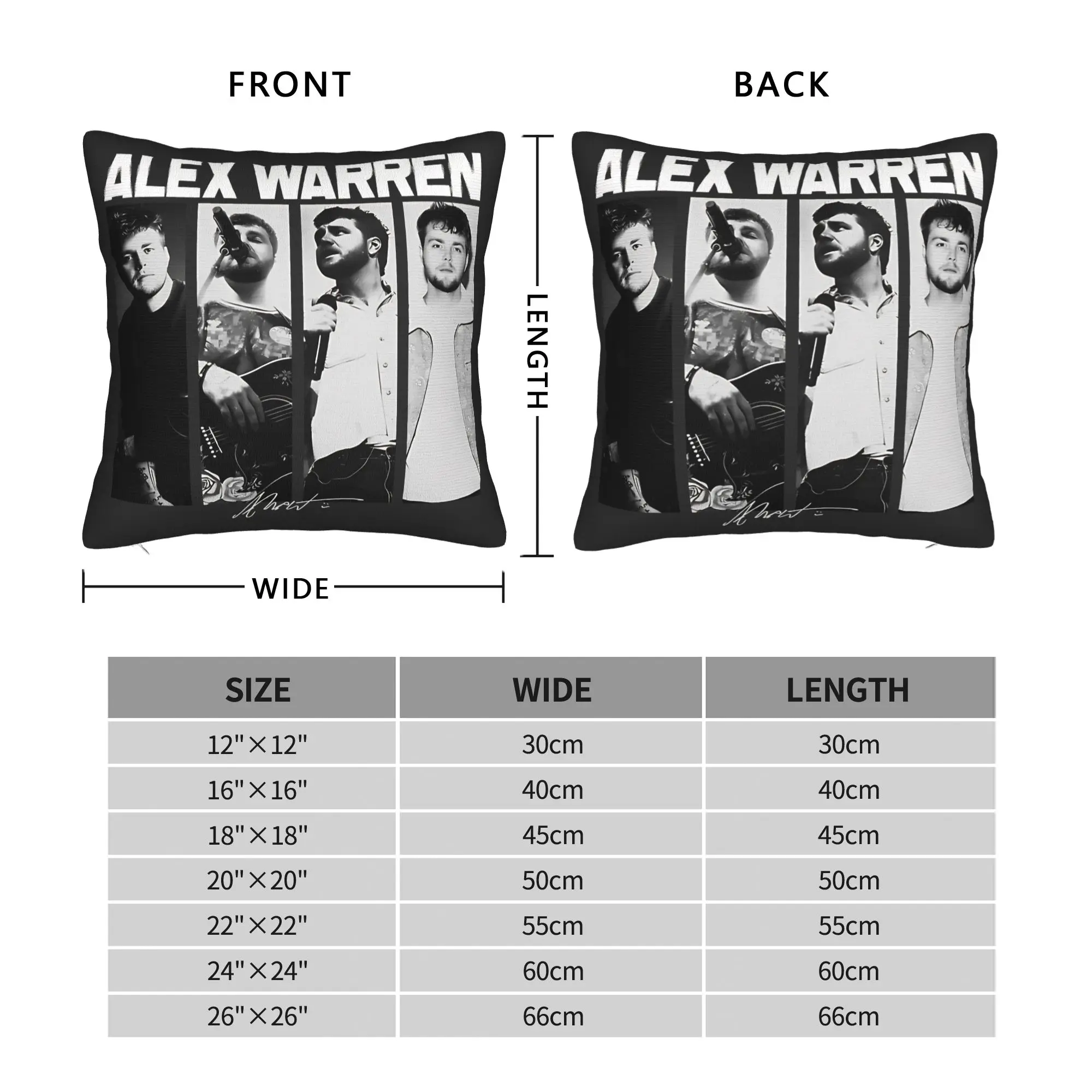Singer A-Alex W-Warren Pillow Case  Comfy Pillow Cover Kawaii Pillowcases For Office Car Home Decor