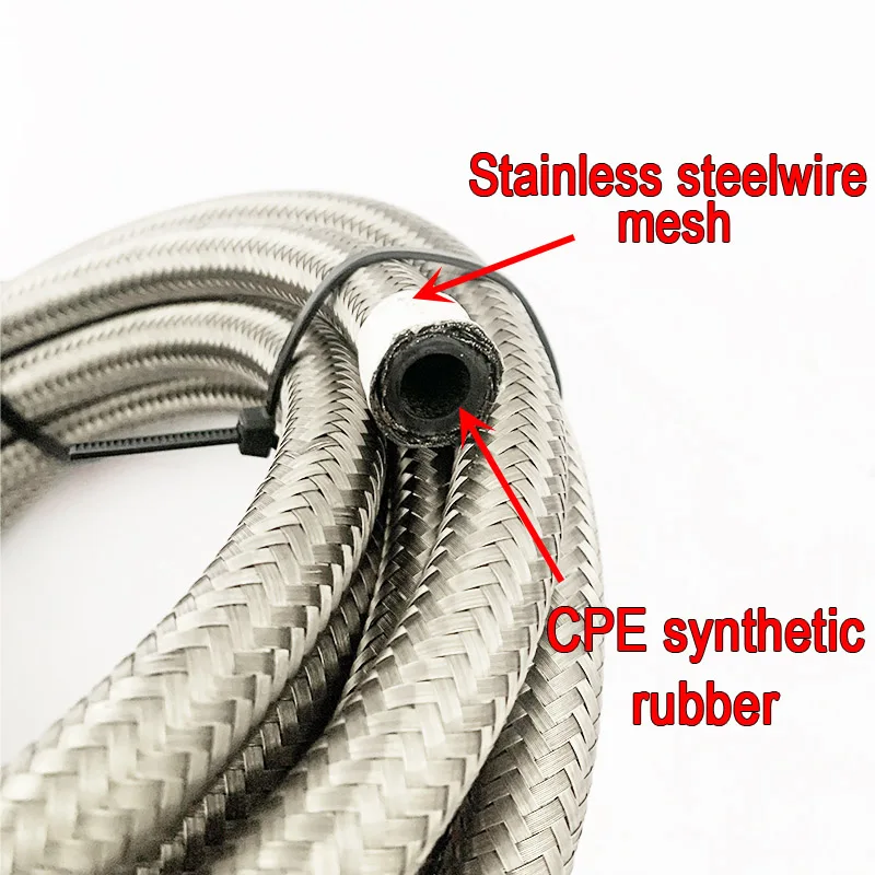 AN6 CEP Oil Fuel Fittings Hose End Connector Adaptor Kit Braided Oil Fuel Hose Line Swivel Fittings Double Hole Wire Clamp #3