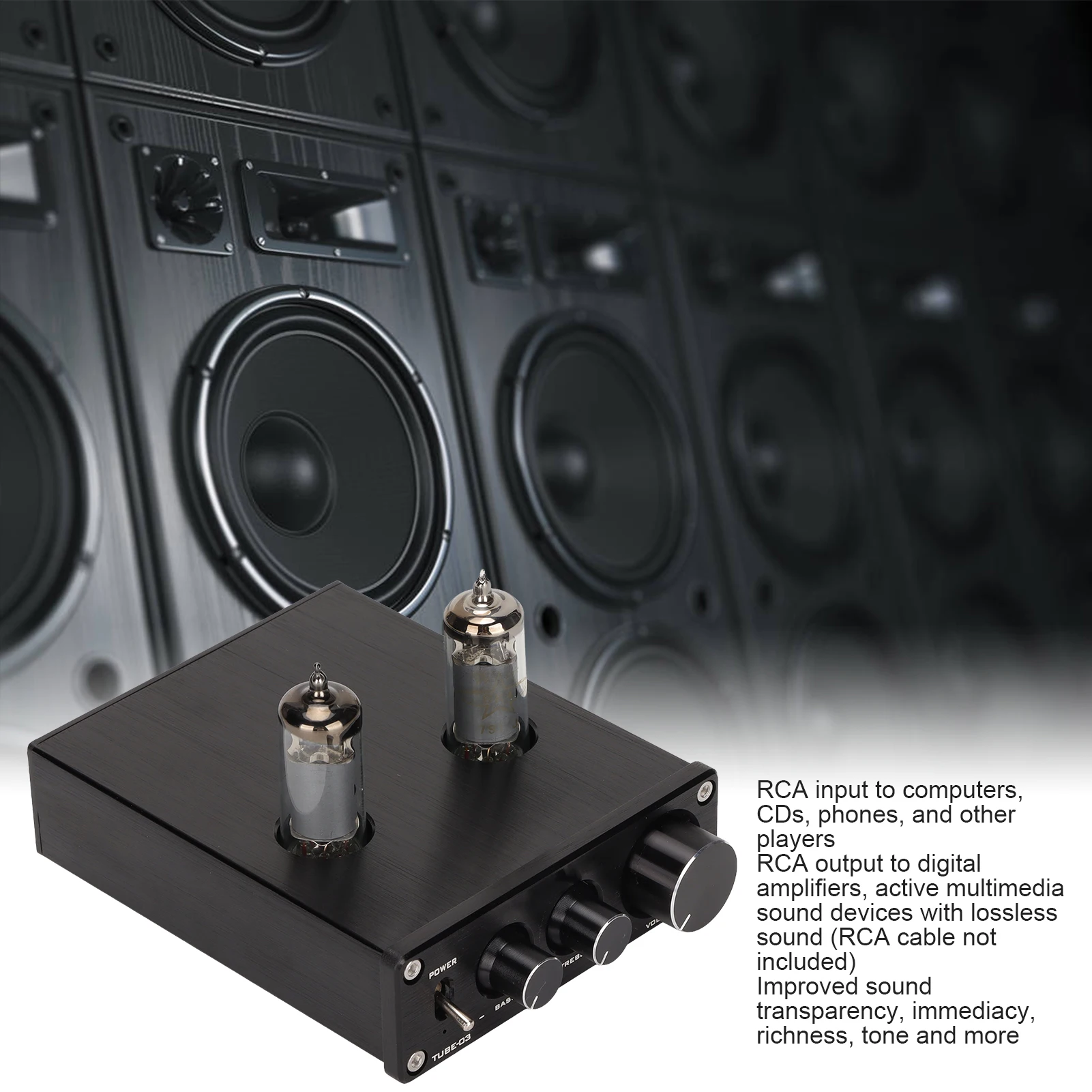

Многофункциональный ламповый предусилитель Hi-Fi для наушников, мобильных телефонов, компьютеров и телевизоров