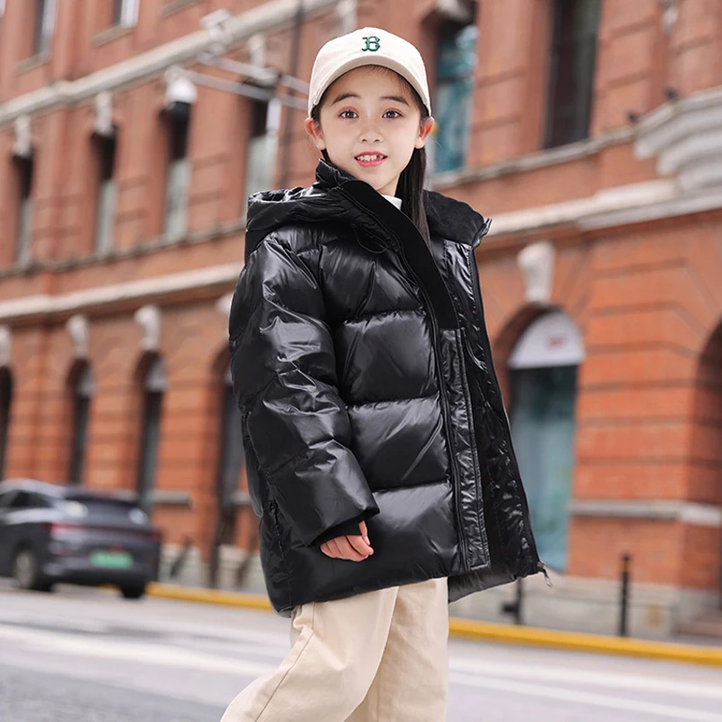 IYEAL  Winter Kids Down Jackets Toddler Girls Parkas Outerwear For 4-12Years Girls Boys Warm White Duck Down Coats