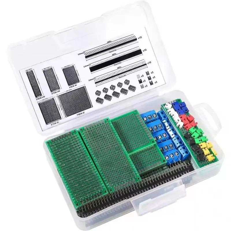 100pcs Double-sided Pcb Prototype Kit, Ideal for Diy Projects, Multiple Sizes Available, Double-sided Board Kit Set