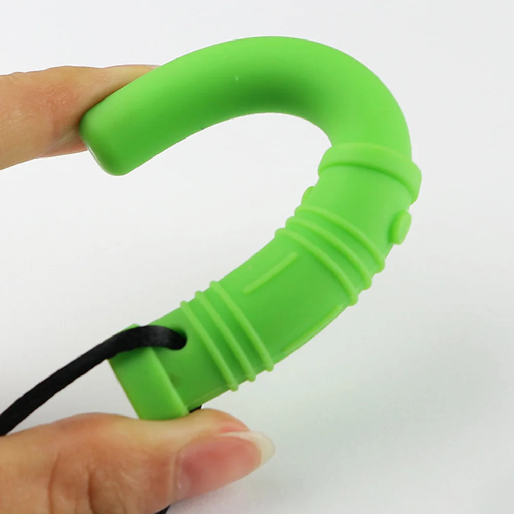 

5 шт., силиконовое детское ожерелье, прорезыватель, жевательный кулон для облегчения прорезывания зубов, массаж десен, сенсорный успокаивающий случайный цвет