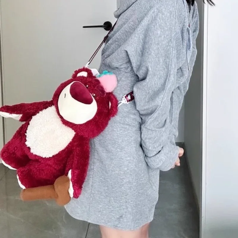 

Cartoon Strawberry Bear Soft Plush Doll Throw Pillow Bedroom Decoration Accompany Sleeping Children Toy Birthday Gift