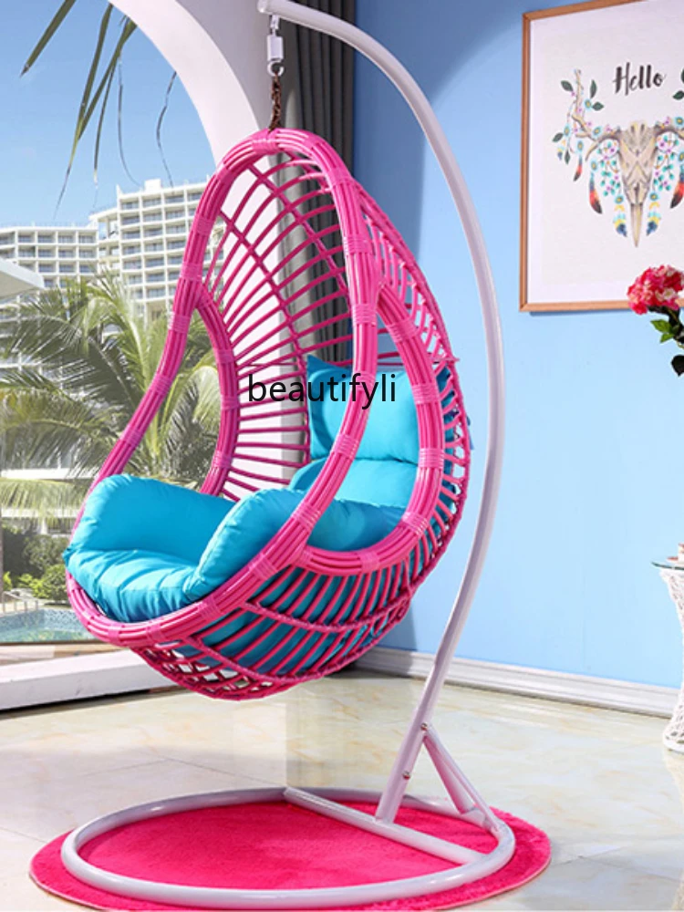 CXH Home Rocking Chair Single Outdoor Swing Bird's Nest Living Room Cradle Chair Glider Hanging Basket