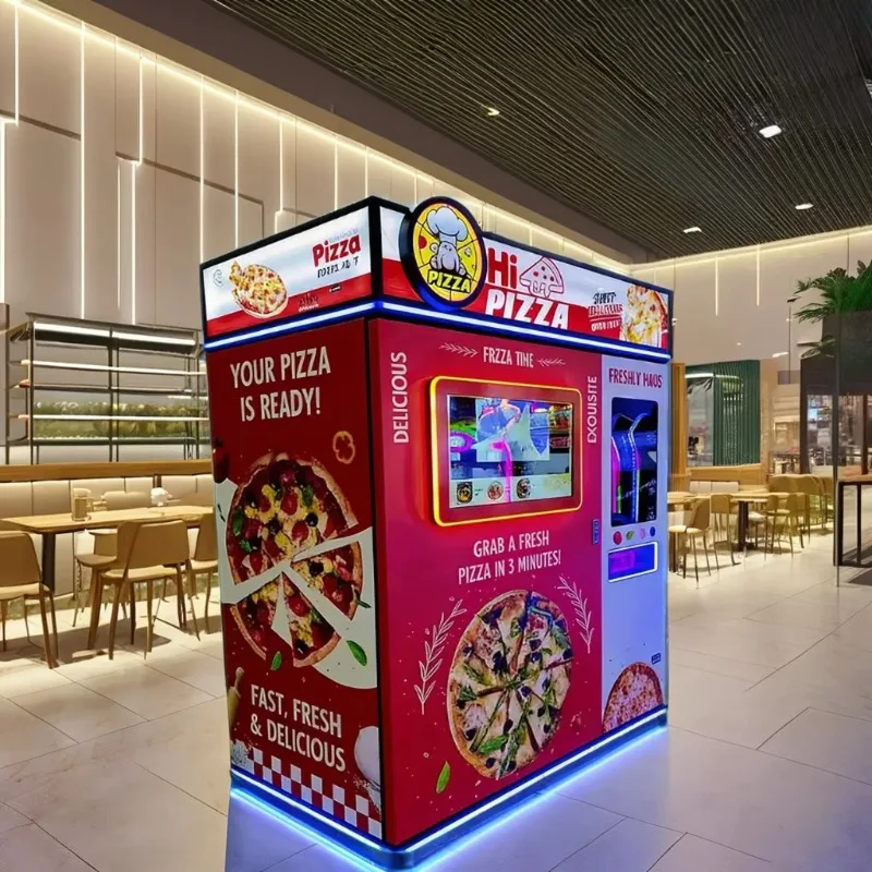 Commercial Self Service Pizza Vending Machine Automatic Pizza Maker Smart Fast Heating Equipment