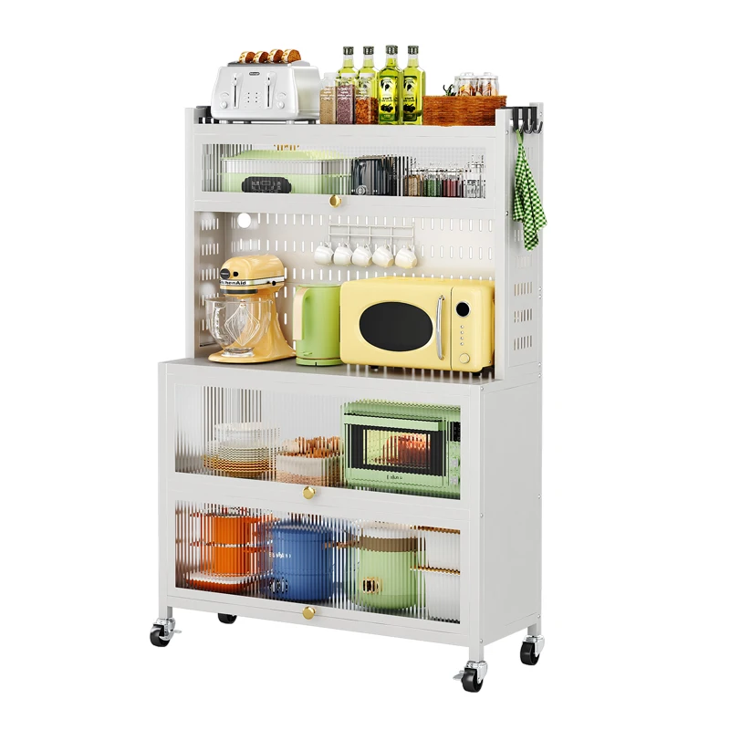 Floor-standing kitchen rack multifunctional sideboard locker multi-layer storage cabinet rack