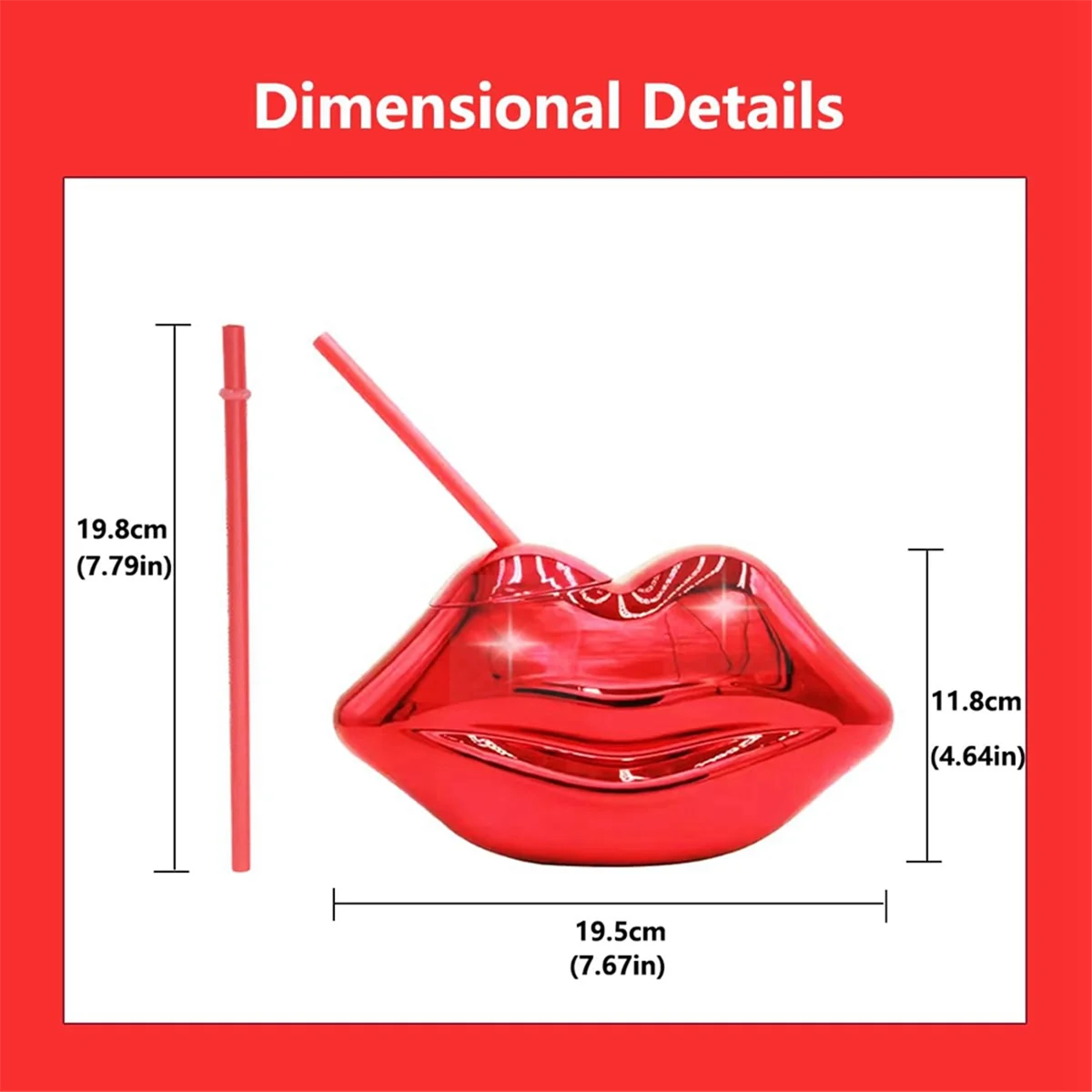 2 PCS,Hot Red Lips Disco Ball Cups ,for Bachelorette , Single Girl Supplies,Removable and Reusable