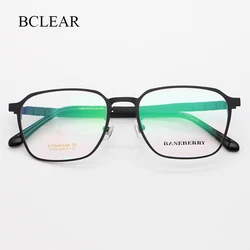 BCLEAR Original Titanium Optical Glasses Full Frame Men Ultralight Retro Square Myopia Prescription Eyeglasses Women Eyewear Hot