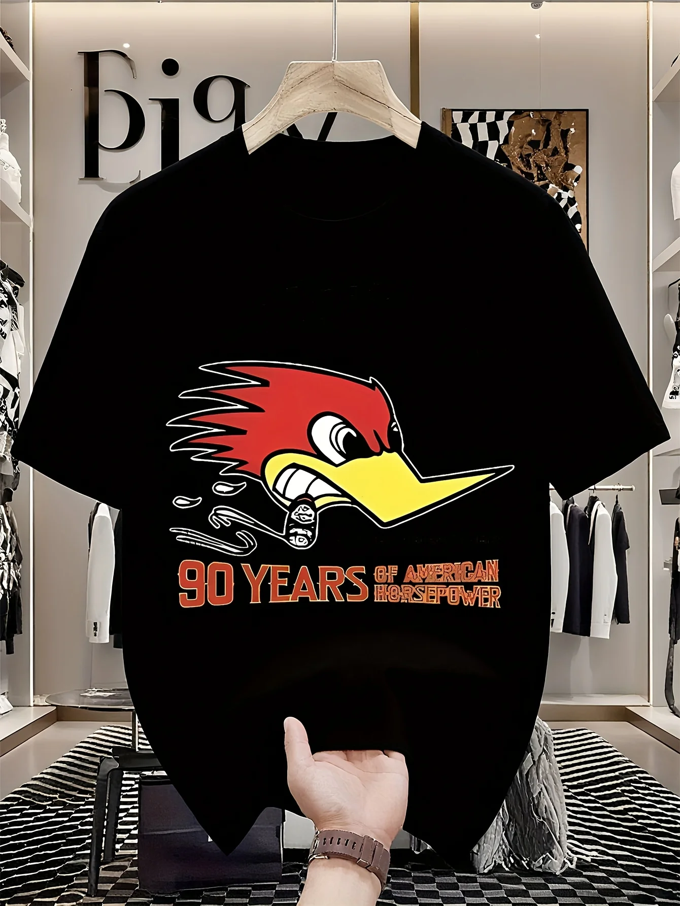 Футболка Clay Smith Cams Hotrod Muscle Car Drag Racing с принтом в Великобритании #   цвет: Белый, размер: XL, Большой размер