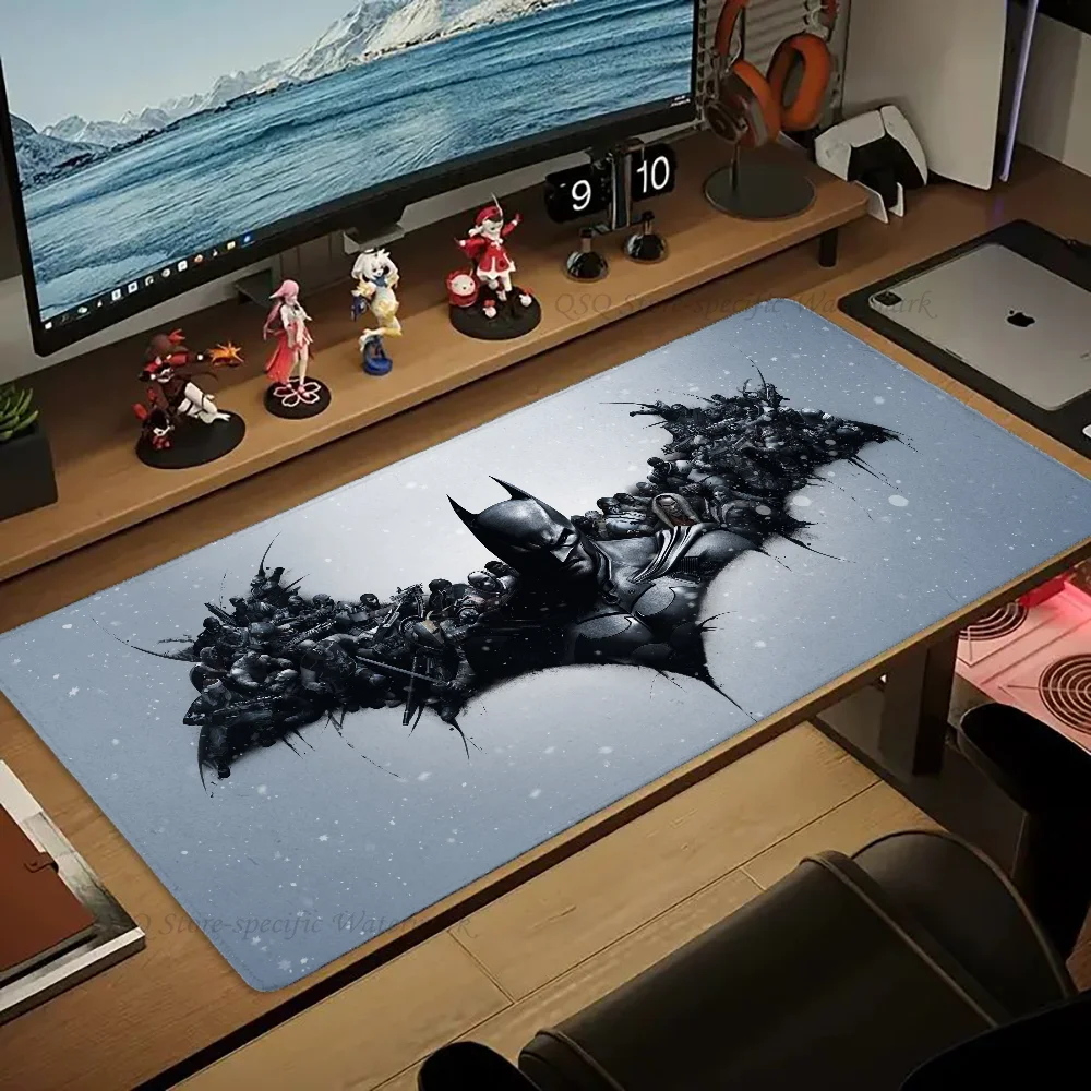 Imagem -04 - Legal B-batmans Mousepad Grande Jogo Mouse Pad Lockedge Engrossado Teclado de Computador Mesa Tapete