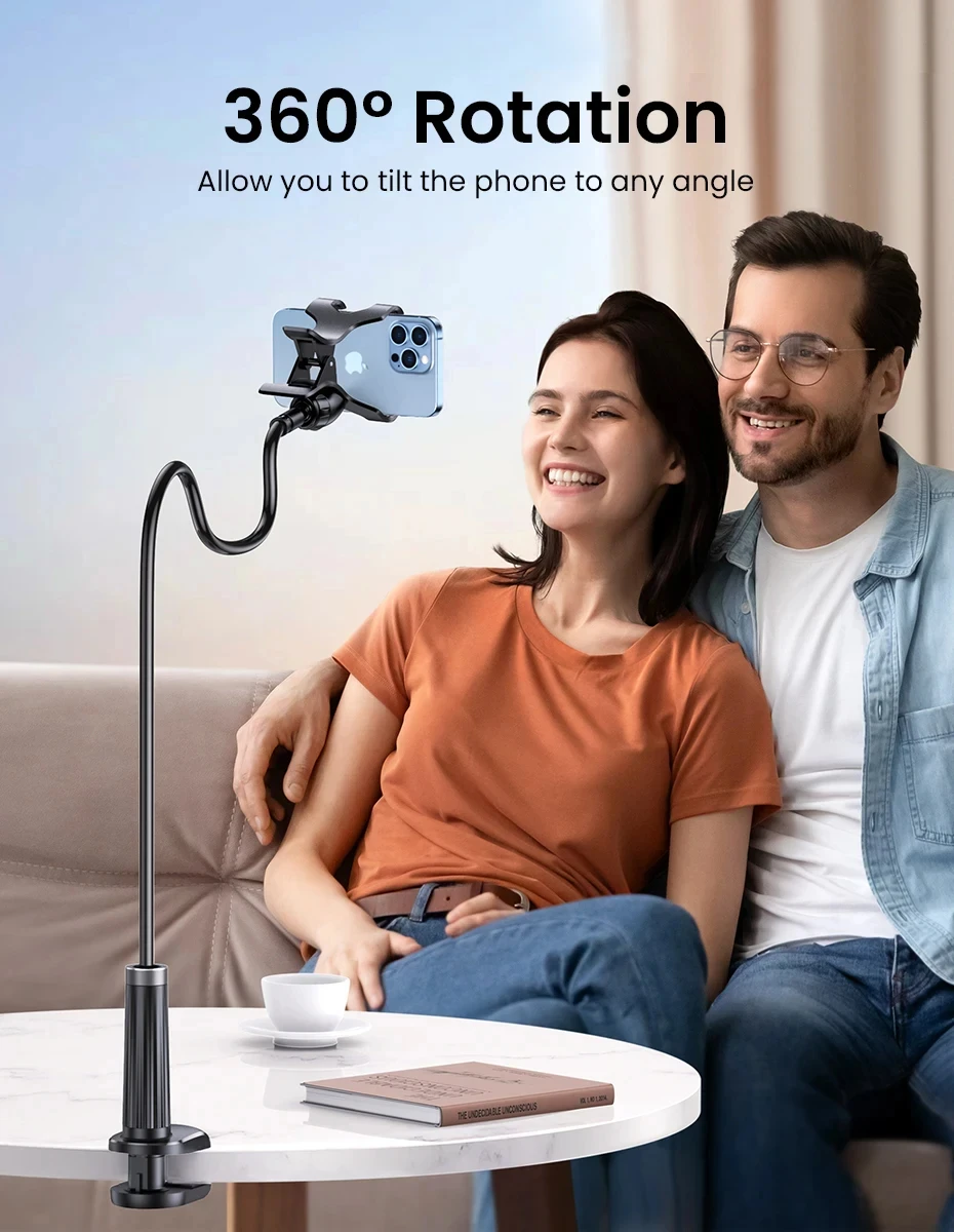 90 cm Telefonhalter Ständer Lazy Bracket Kopfstütze Bett 360 Flexible lange Arme Klemmhalterung für iPhone Samsung und 3,5 ~ 6,7 Zoll Gerät – Detail 2