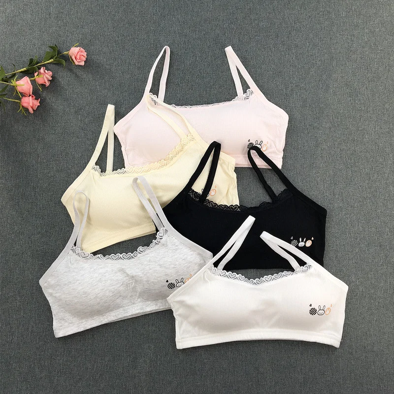 8-16 Years Cotton Girls Training Bra Adolescente Girl\'s Cute Lace Sport Bras Teen Girl Underwear Teens Bras