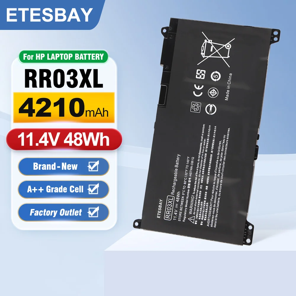 

ETESBAY RR03XL Battery For HP ProBook 430 440 450 455 470 G4 HSTNN-PB6W HSTNN-UB7C HSTNN-LB71 51477-422 851610-855 HSTNN-Q01C