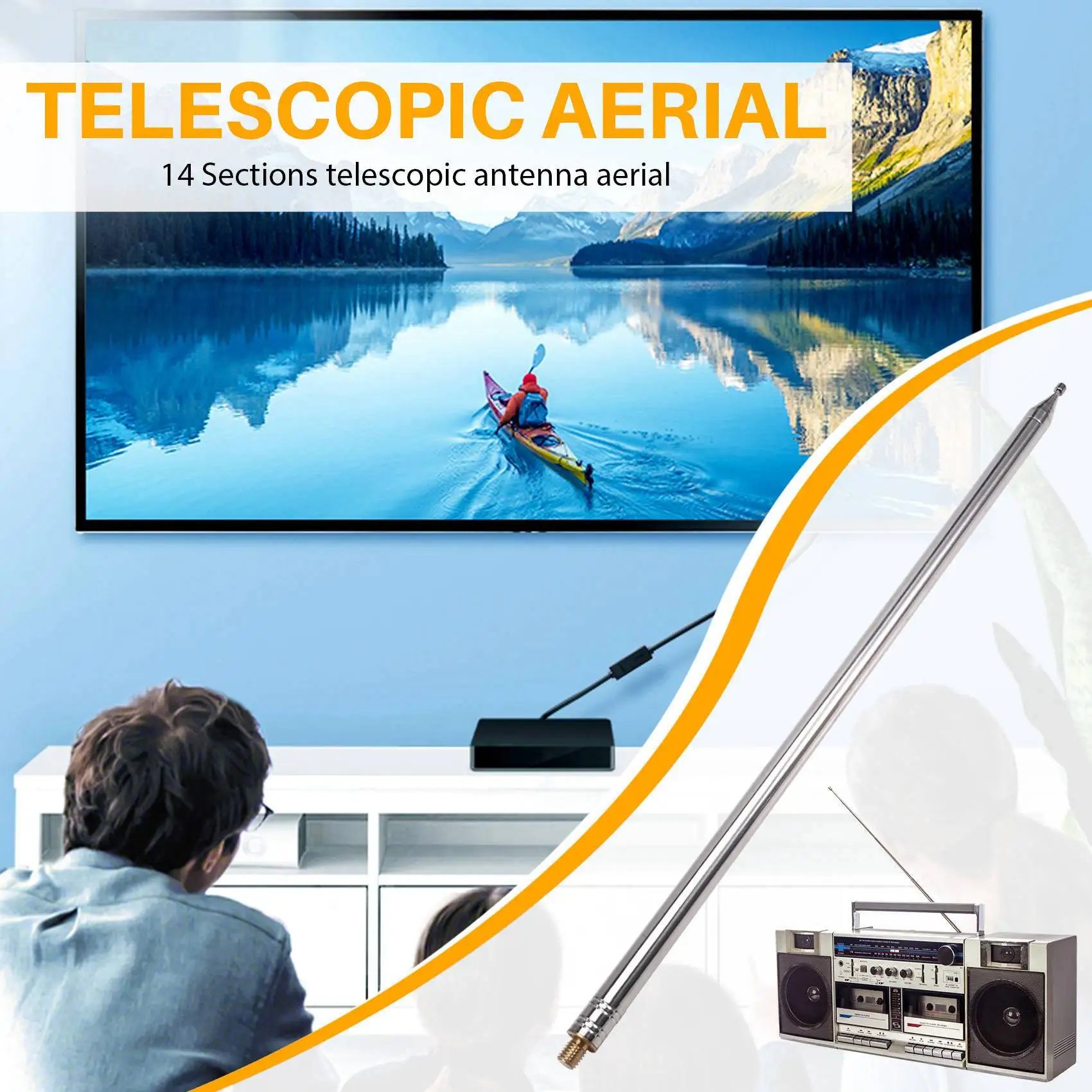 

【NEWLY】5Pcs 5.6M Whip Pull Rod Antenna For Radio Positive V Antenna GP Antenna Telescopic Antenna DIY M10 Shortwave Antenna