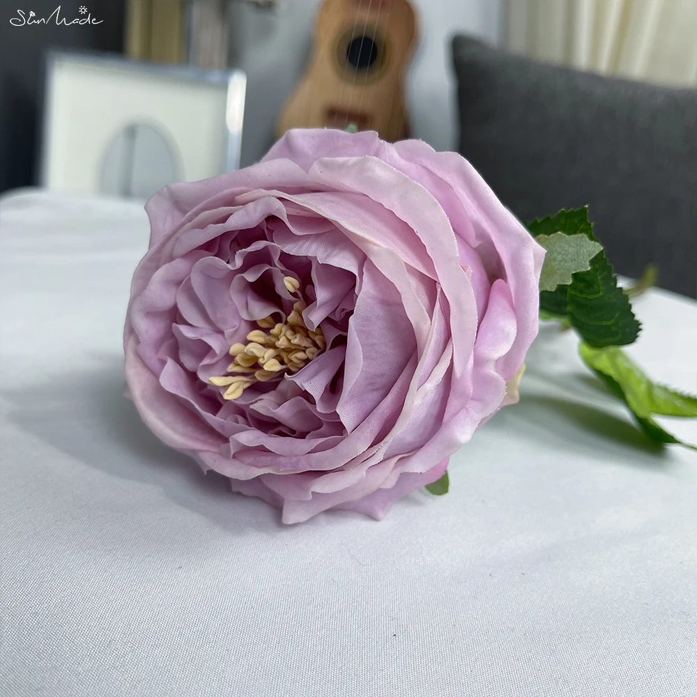 SunMade Real Touch Big Rose Zweig Künstliche Blumen für Home Zimmer Dekor Wohnzimmer Dekoration Flores Artificales Hochzeit 8