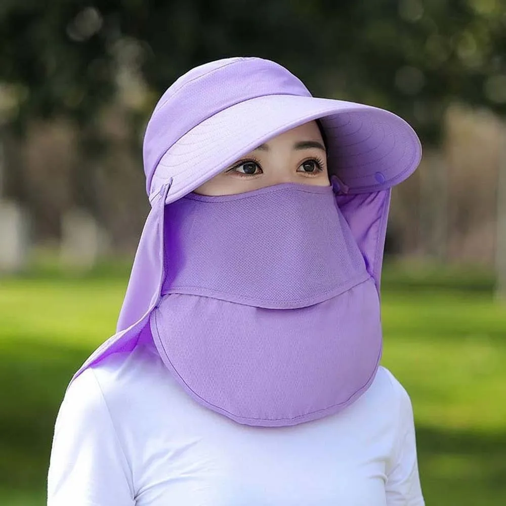 

Portable Anti-UV Shawl Mask Hat Face Covering Adjustable Sunshade Shawl Cap Polyester Soft Neck Protection Cap Outdoor