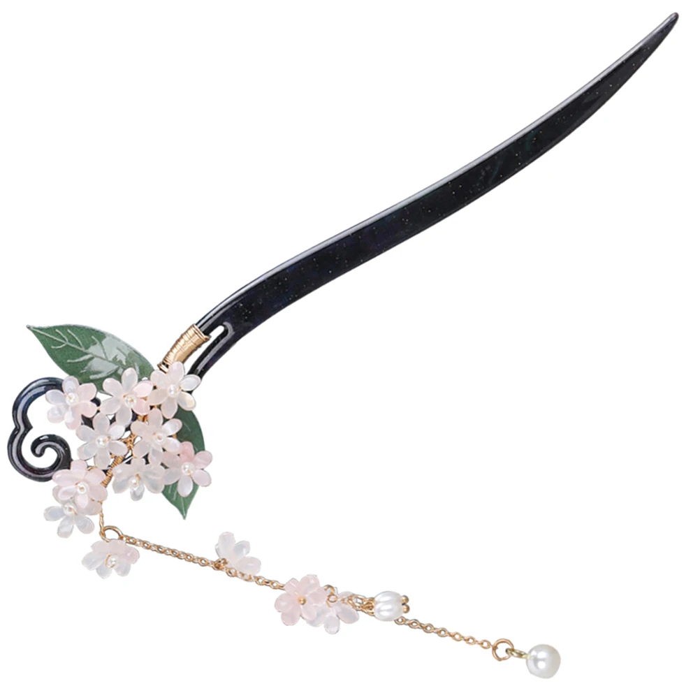 

Metal Hair Chopstick Women Bridal Accessories Flower Decoration Smooth Sturdy Surface Match Hairstyles Long Use Vintage Stick