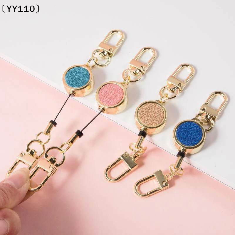 ID Lanyard Key Ring Clip Name Tag Card Pull Chain Reel Badge Holder Breastplate Buckle Classic Belt Reel Extendable 〔YY110〕